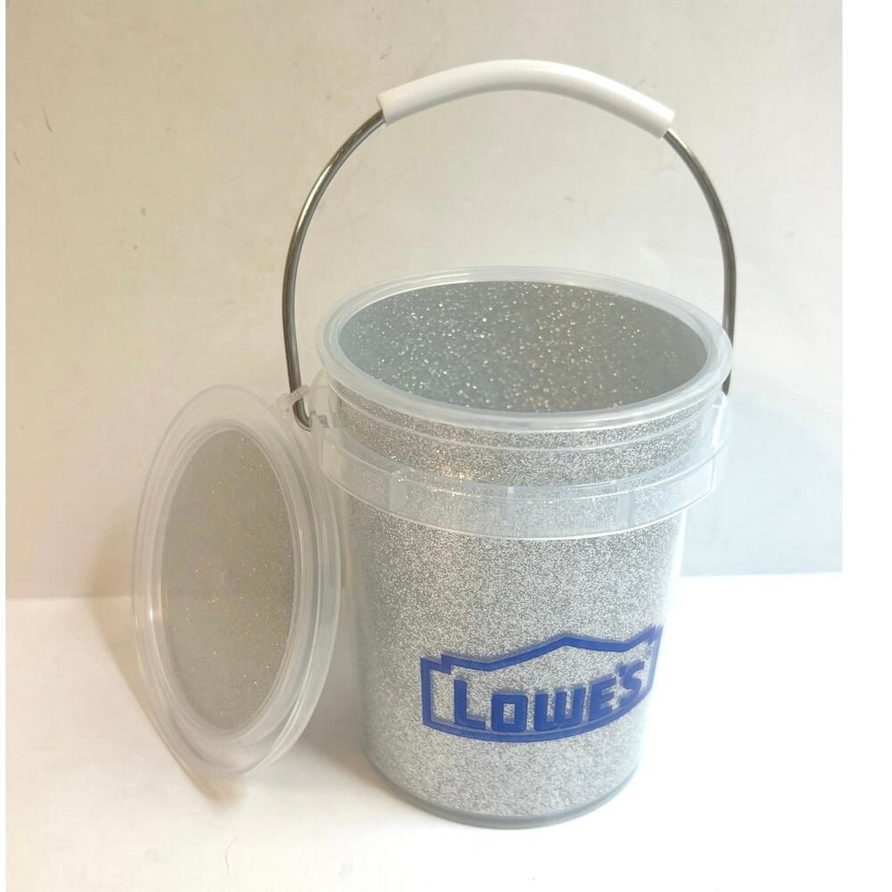Lowe’s Limited Edition Mini Glitter Bucket Silver Sparkle #8971267